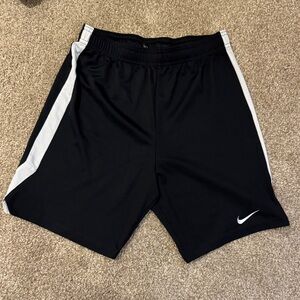 Nike Boys’ Black and White Soccer Shorts